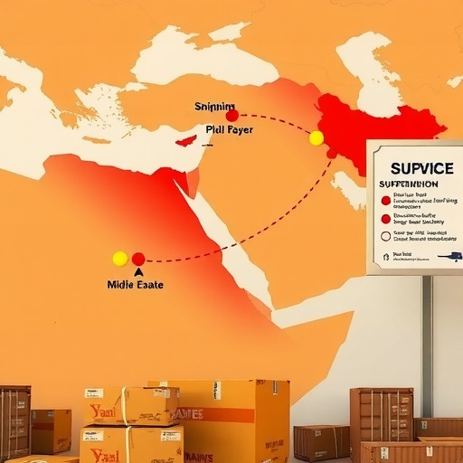 中东多国国际快递暂停通知｜服务调整指南(图1)