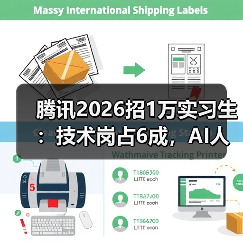 腾讯2026招1万实习生:技术岗占6成,AI人才储备战打响(图1) 腾讯2026招1万实习生:技术岗占6成,AI人才储备战打响(图1)