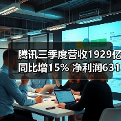 腾讯三季度营收1929亿同比增15% 净利润631亿同(图3)