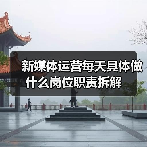 新媒体运营每天具体做什么岗位职责拆解