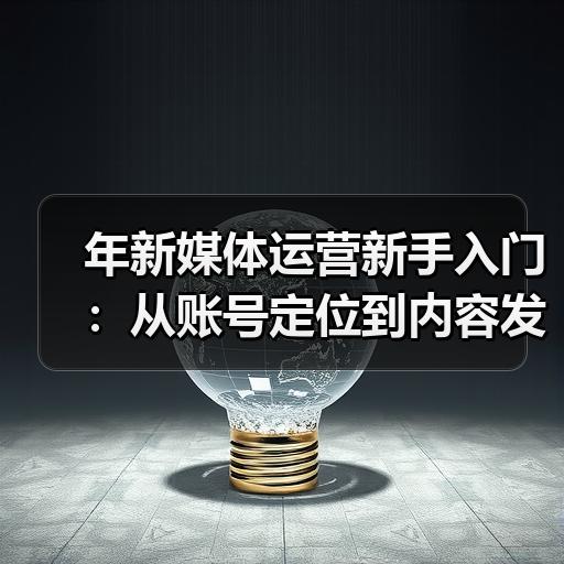 年新媒体运营新手入门：从账号定位到内容发