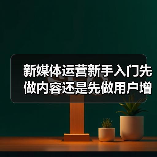 新媒体运营新手入门先做内容还是先做用户增