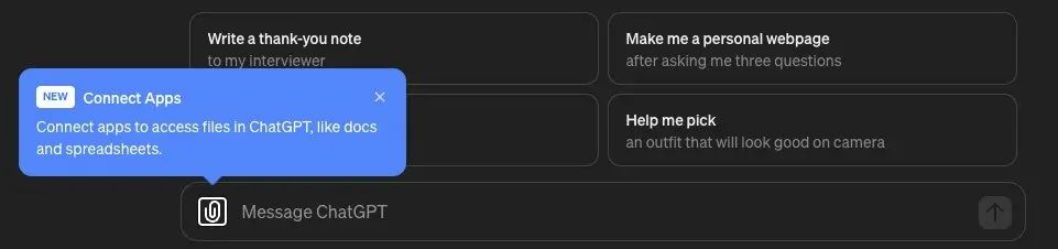 ChatGPT 新功能上线：聊天时可直接选择 OneDrive 等网盘文件(图2)