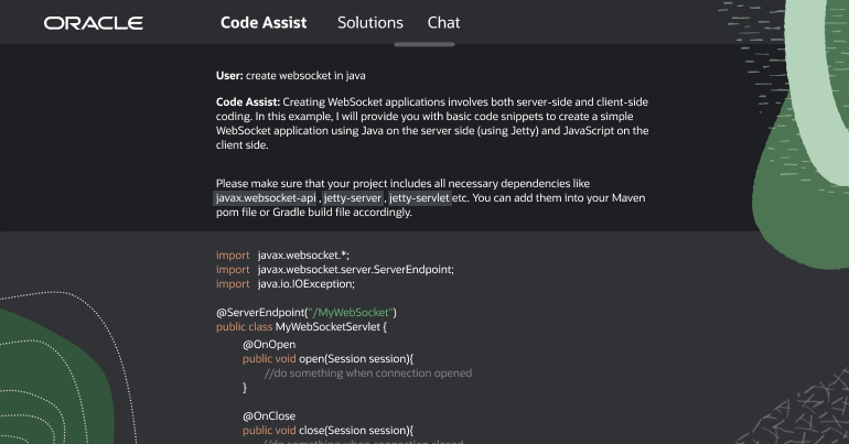 b1c36d59-3aed-43df-9647-a53283d48337 可用 AI 写 Java 程序,甲骨文推出 Oracle Code Assist 编程助理(图1)